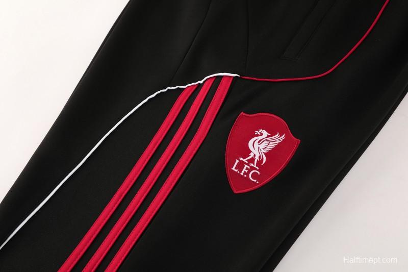 25/26 Liverpool FC Black  Full zipper Jacket Tracksuit+ long pants