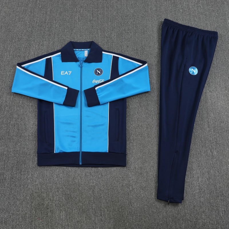 25/26 SSC Napoli Sky Blue Full zipper Jacket Tracksuit+ long pants