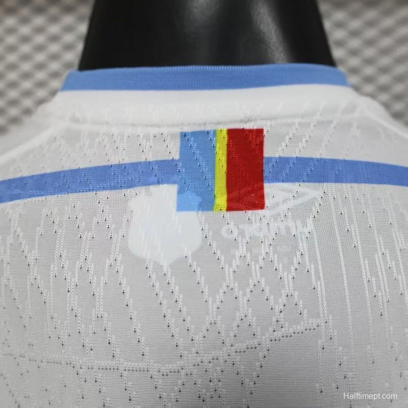 Player Version 2026 DR Congo Third White Blue Geometric Jersey