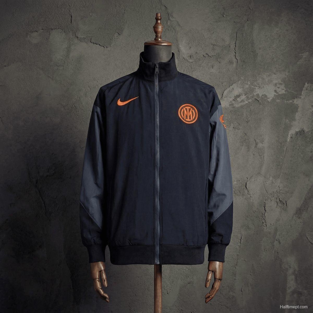 2026 Inter Milan Black Jacket Windbreaker