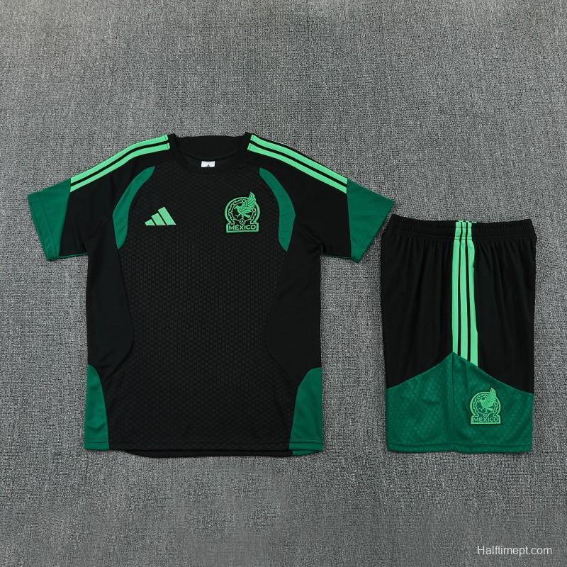 26/27 Mexico Black Short Sleeve+Soccer Shorts