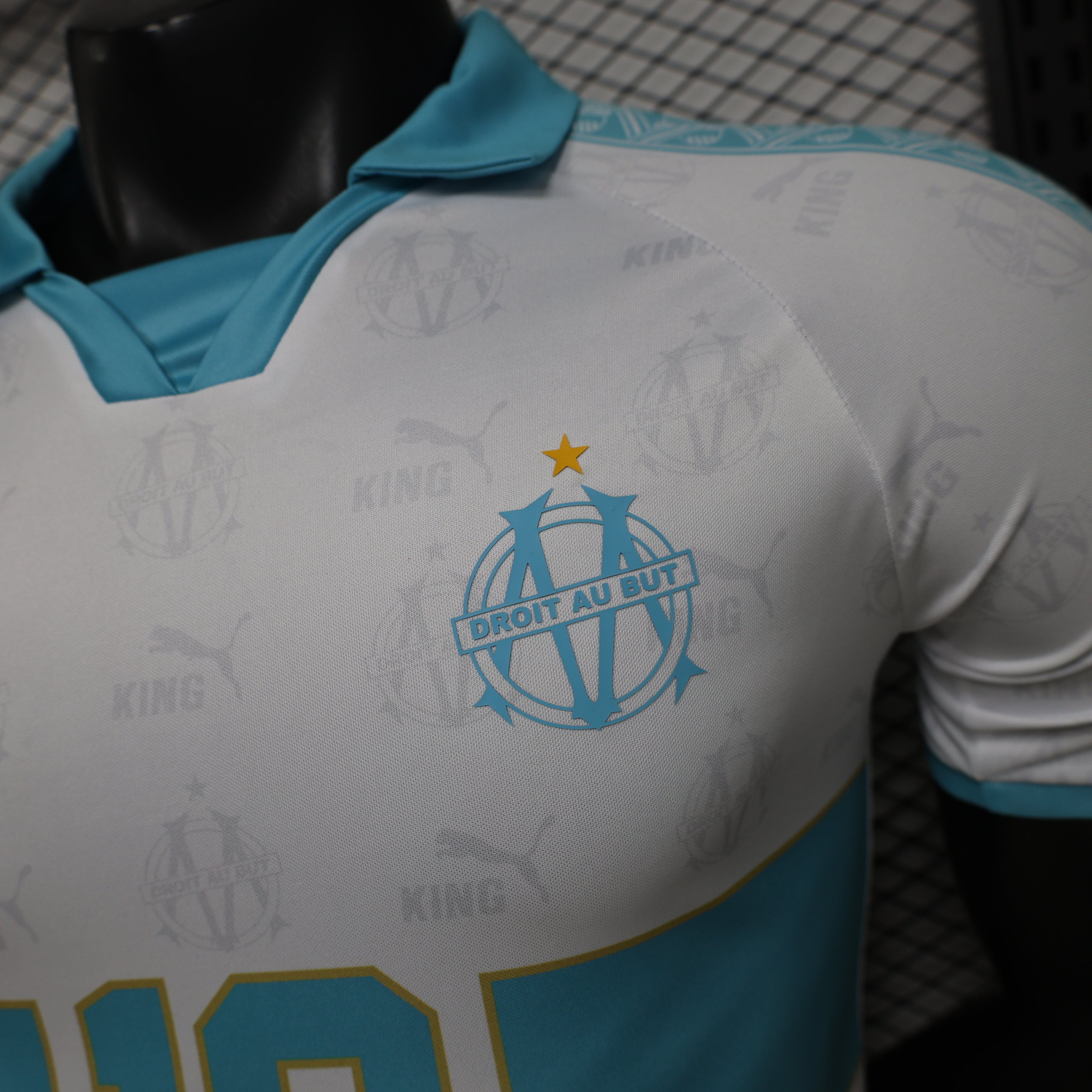 Player Version 26/27 Olympique de Marseille White with Sky Blue Special Edition Jersey
