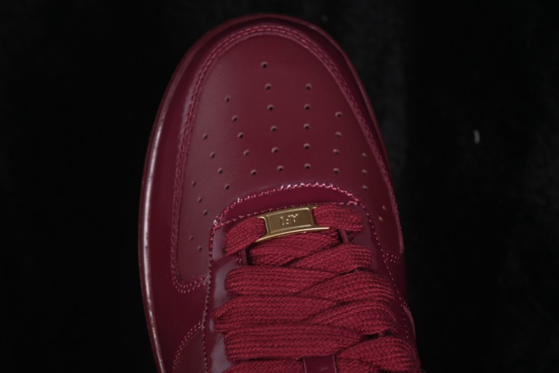 Nike Air Force 1 Low Central Cee Dark Beetroot Casual Sneakers with Patent Leather Upper - IO9970-638