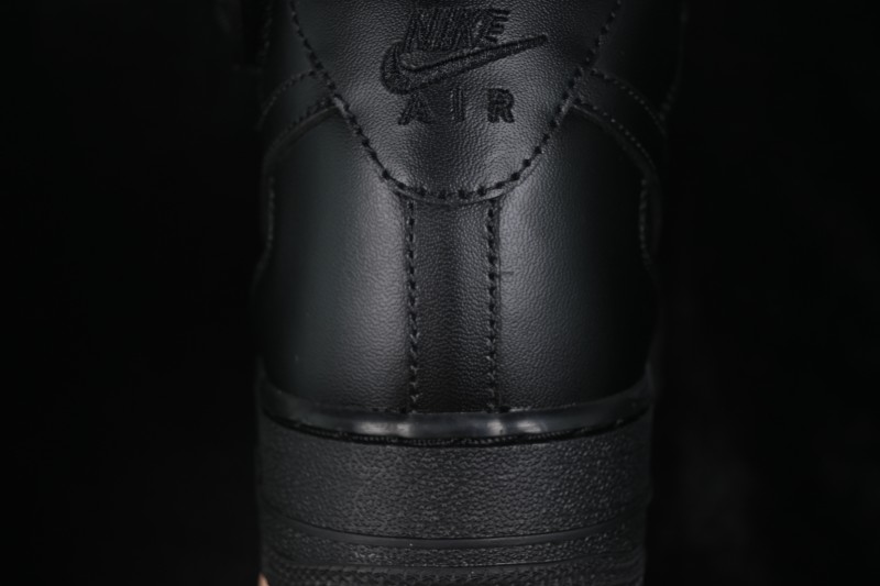 Nike Air Force 1 '07 Mid Black Casual Basketball Shoes with Leather Upper - CW2289-001