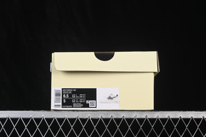 Nike Air Force 1 '07 Low Foggy Pearl Hand-Painted Graffiti Low-Top Casual Skate Shoes - FJ7740-071