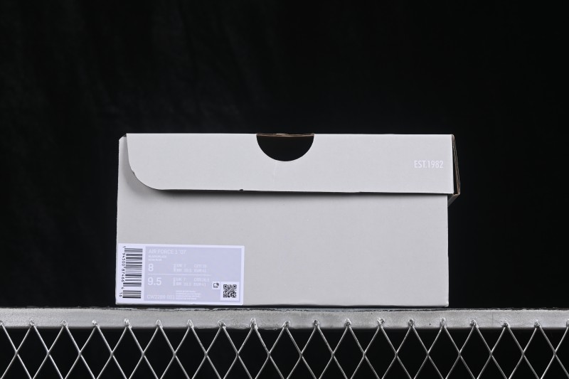 Nike Air Force 1 '07 Mid Black Casual Basketball Shoes with Leather Upper - CW2289-001
