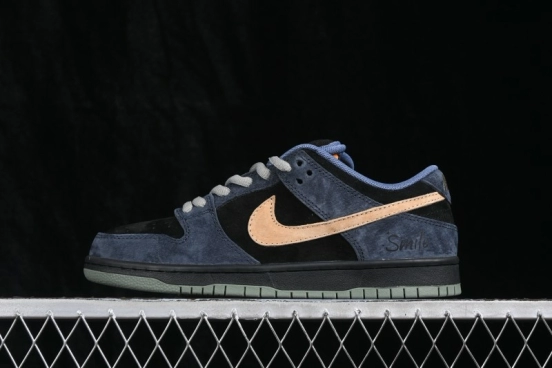 Nike SB Dunk Low Skateboarding Shoes with Premium Leather and Embroidery Craft - HF3063-002