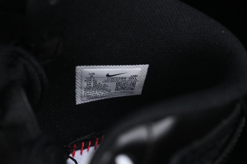 Nike Air Force 1 '07 Mid Black Casual Basketball Shoes with Leather Upper - CW2289-001