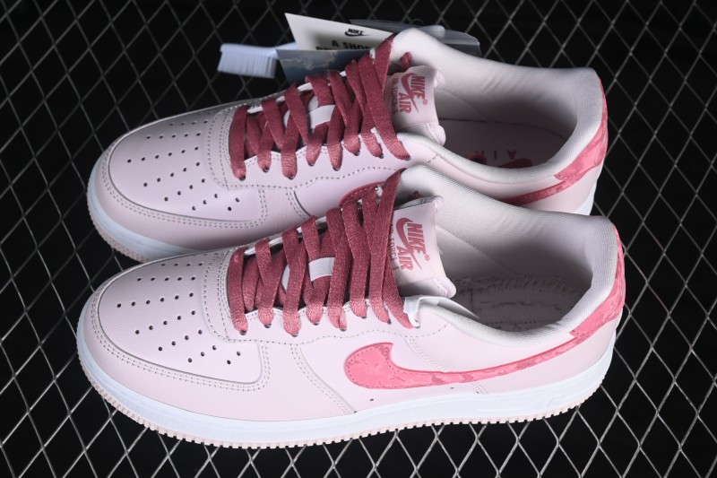 Nike Air Force 1 '07 Low Valentine's Day Limited Edition Casual Skate Shoes with Full-Length Air Cushion - IO8755-600