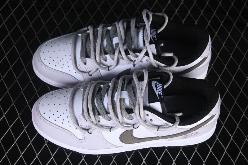 Nike SB Dunk Low Black Grey Lacing Low-Top Skateboarding Shoes - CW1590-100