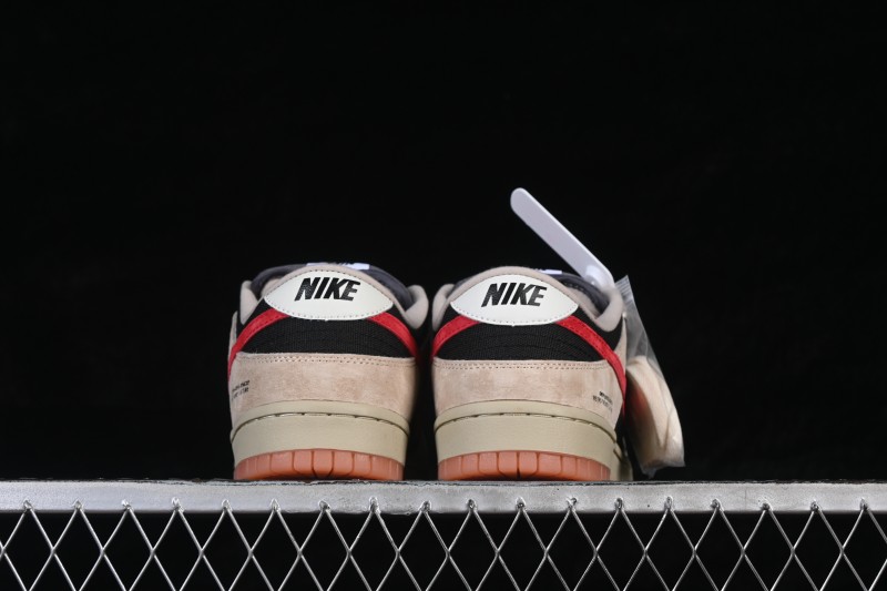 Nike SB Dunk Low Casual Skateboarding Shoes with Khaki and Black Swoosh - HJ0367-200