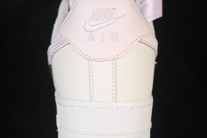 Nike Air Force 1 '07 Low Hand-Painted Graffiti Pearl Cream Linen Casual Sneakers - FV8110-183