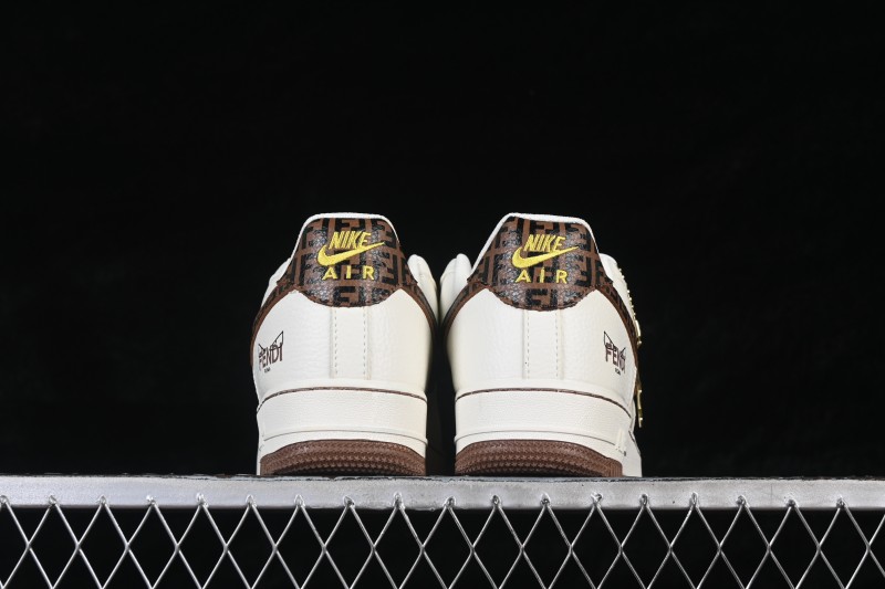Nike Air Force 1 '07 Low Collaboration Brown Beige Classic Canvas Casual Skateboarding Shoes - XY9025-019
