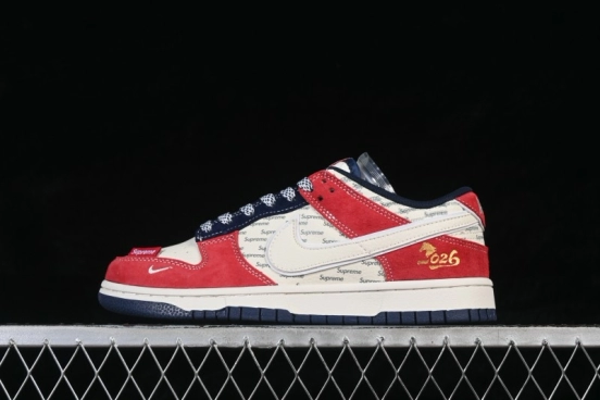 Nike SB Dunk Low Year of the Horse Limited Edition Skateboarding Shoes with Premium Leather Upper - DN3168-026