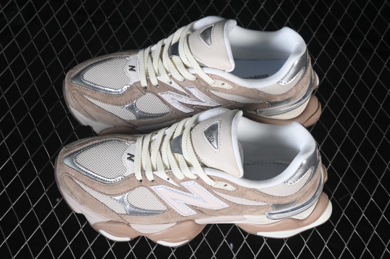 New Balance 9060 Retro Running Shoes with Mesh and Suede Upper - U9060ERM