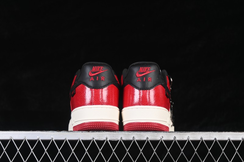 Nike Air Force 1 '07 Low Limited Edition Red Black Two-Tone Casual Skateboarding Shoes - KD1688-007