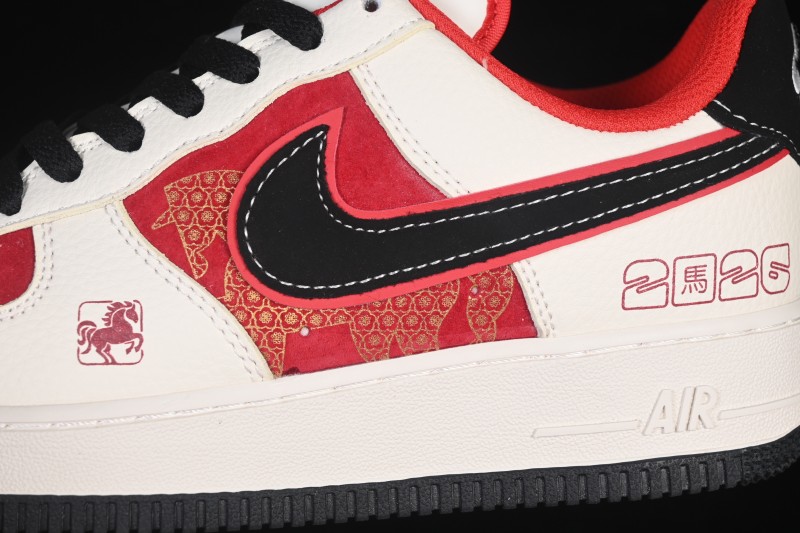 Nike Air Force 1 '07 Low Chinese New Year Limited Edition White Black Red Low-Top Casual Skateboarding Shoes - DN1688-822