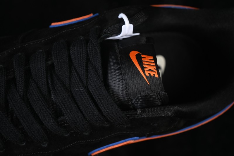 Nike Air Force 1 '07 Low Basketball Shoes with Black Suede and Orange Swoosh - FV3694-109