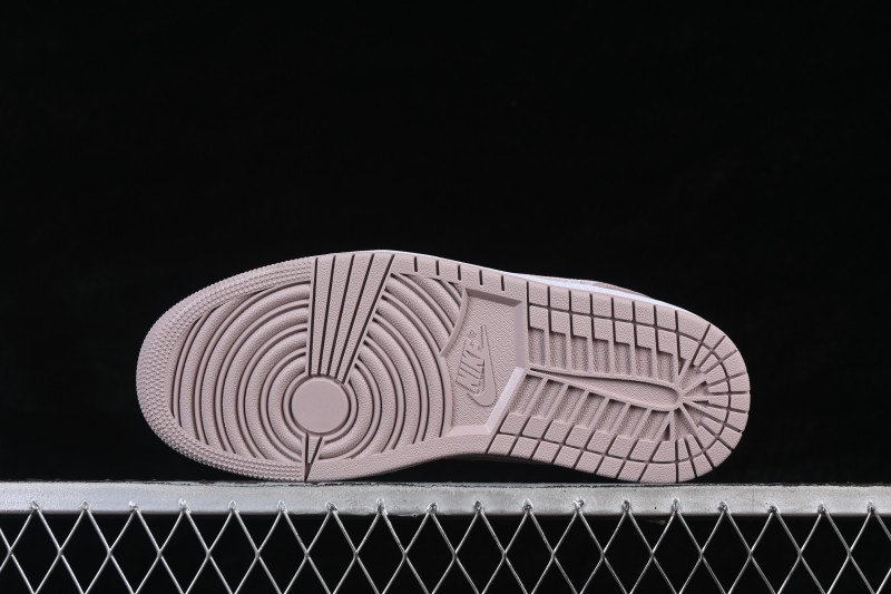 Nike Air Jordan 1 Low AJ1 Casual Skateboarding Shoes in White and Pink - DC0774-606