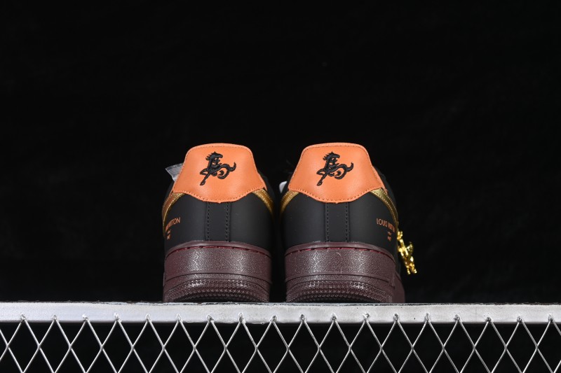 Nike Air Force 1 '07 Low Year of the Horse Limited Edition Black and Gold Casual Sneakers - FV3694-101