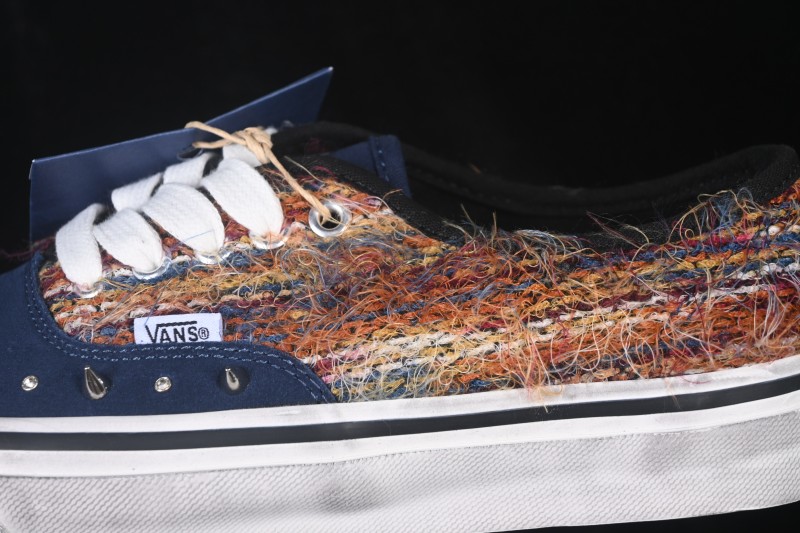 Vans Premium Authentic 44 Punk Style Low-Top Skate Shoes with Mixed Mohair and Studded Accents - VN000DB8BER