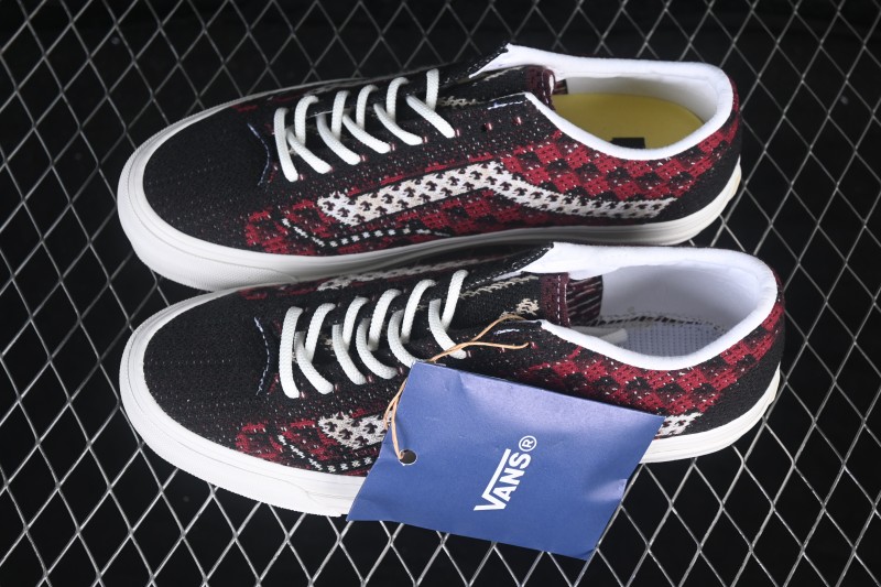 Vans Old Skool 36 Knit High-End Low-Top Casual Skate Shoes with Breathable Knitted Upper - VN000EFKBRD