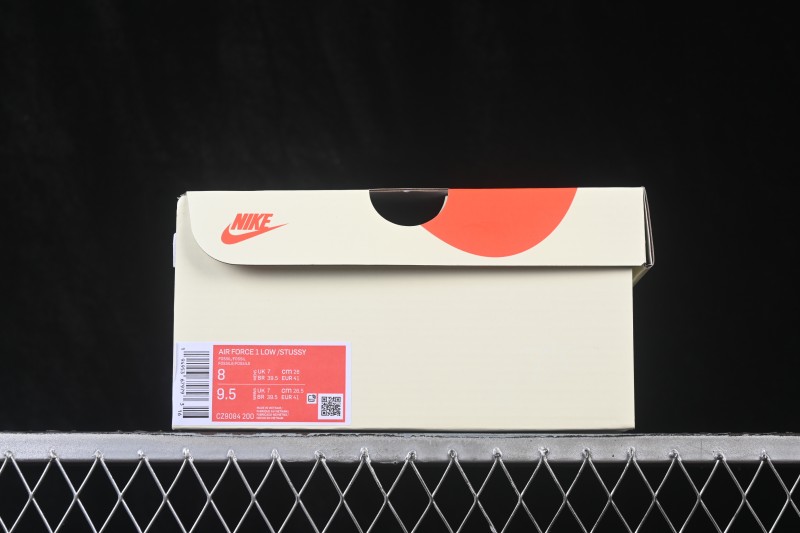 Nike Air Force 1 '07 Low Stussy Collaboration Casual Skateboarding Shoes - CZ9084-200