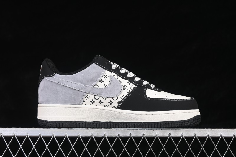 Nike Air Force 1 '07 Low Basketball Shoes with Classic Black White Grey Colorway - KG6699-F28