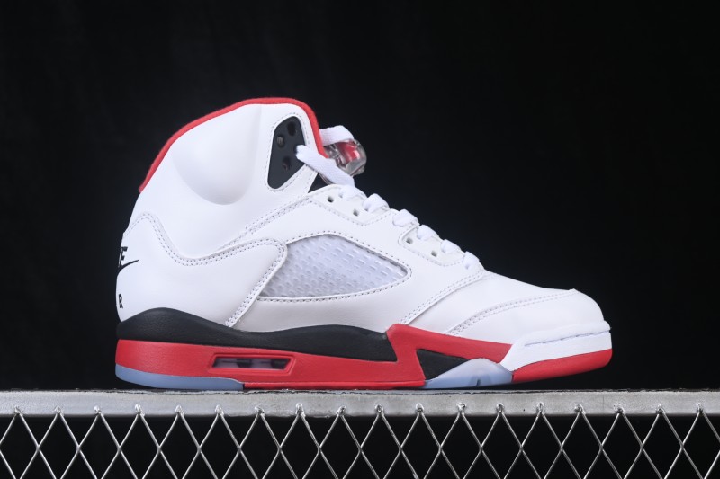 Nike Air Jordan 5 Retro Fire Red Black Tongue Basketball Shoes - HQ7978-101