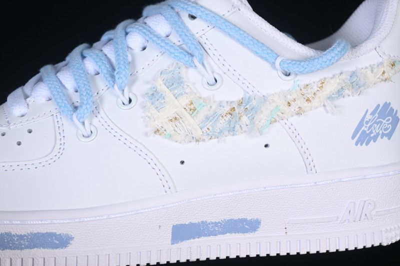 Nike Air Force 1 '07 Low Woven Blue Pastel Casual Skateboarding Shoes - DC9999-223