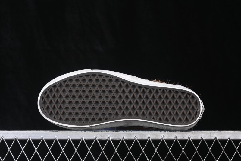 Vans Premium Authentic 44 Punk Style Low-Top Skate Shoes with Mixed Mohair and Studded Accents - VN000DB8BER