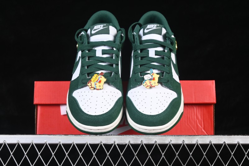 Nike SB Dunk Low Year of the Horse White Green Skateboarding Shoes - IB4417-100