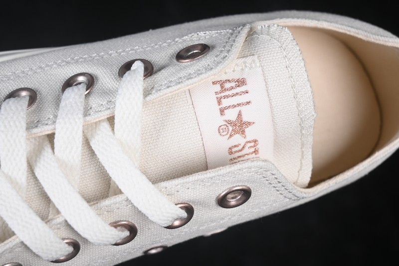Converse All Star Platform Low-Top Casual Skate Shoes in Pure White with Chunky Sole - 5SE970