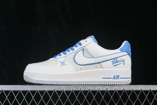 Nike Air Force 1 '07 Low Collaborative Casual Skateboarding Shoes with Full-Length Air Cushion - FJ4146-103