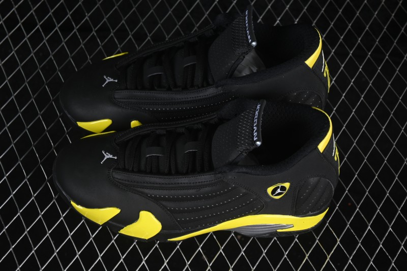 Air Jordan 14 Retro Thunder Black Yellow Basketball Shoes - 487471-070