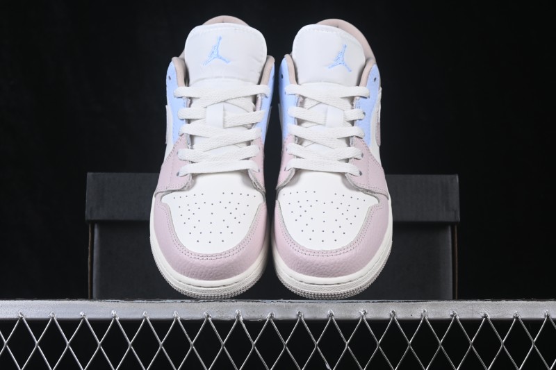 Nike Air Jordan 1 Low AJ1 White Pink Blue Low-Top Retro Cultural Basketball Shoes - IV3219-161
