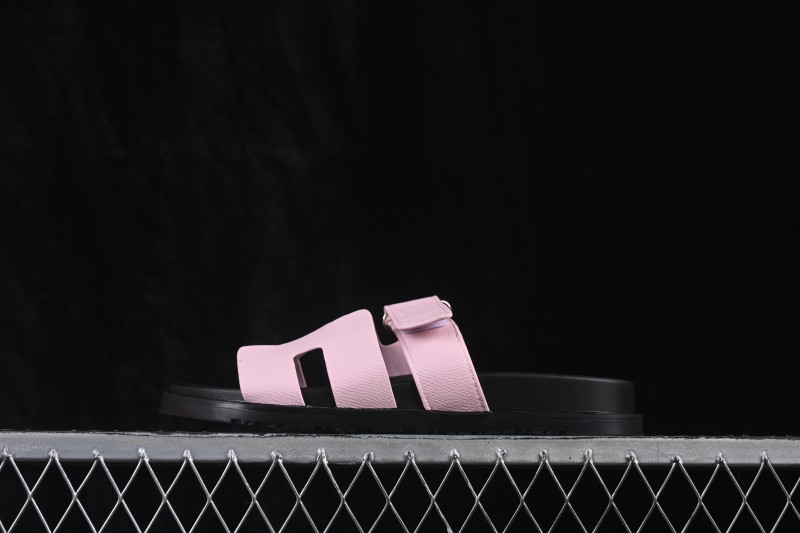 Hermes Chypre Flat Slide Sandals - Ceramic Pink