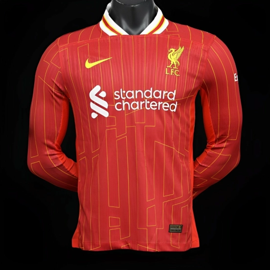 Player Version 24/25 Liverpool Home Long Sleeve Jersey