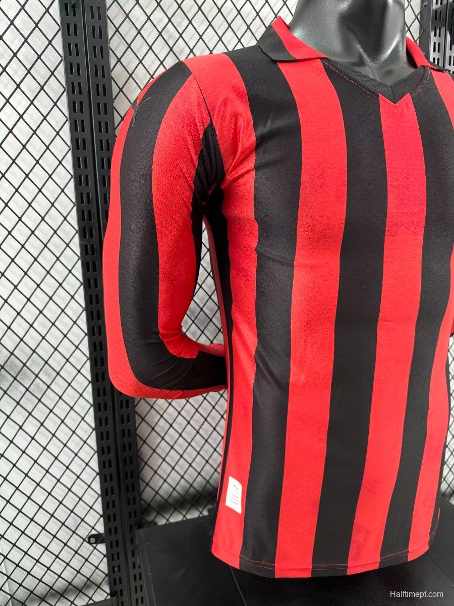 Player Version 24/25 AC Milan Home 125Th Anniversary Long Sleeve Jersey