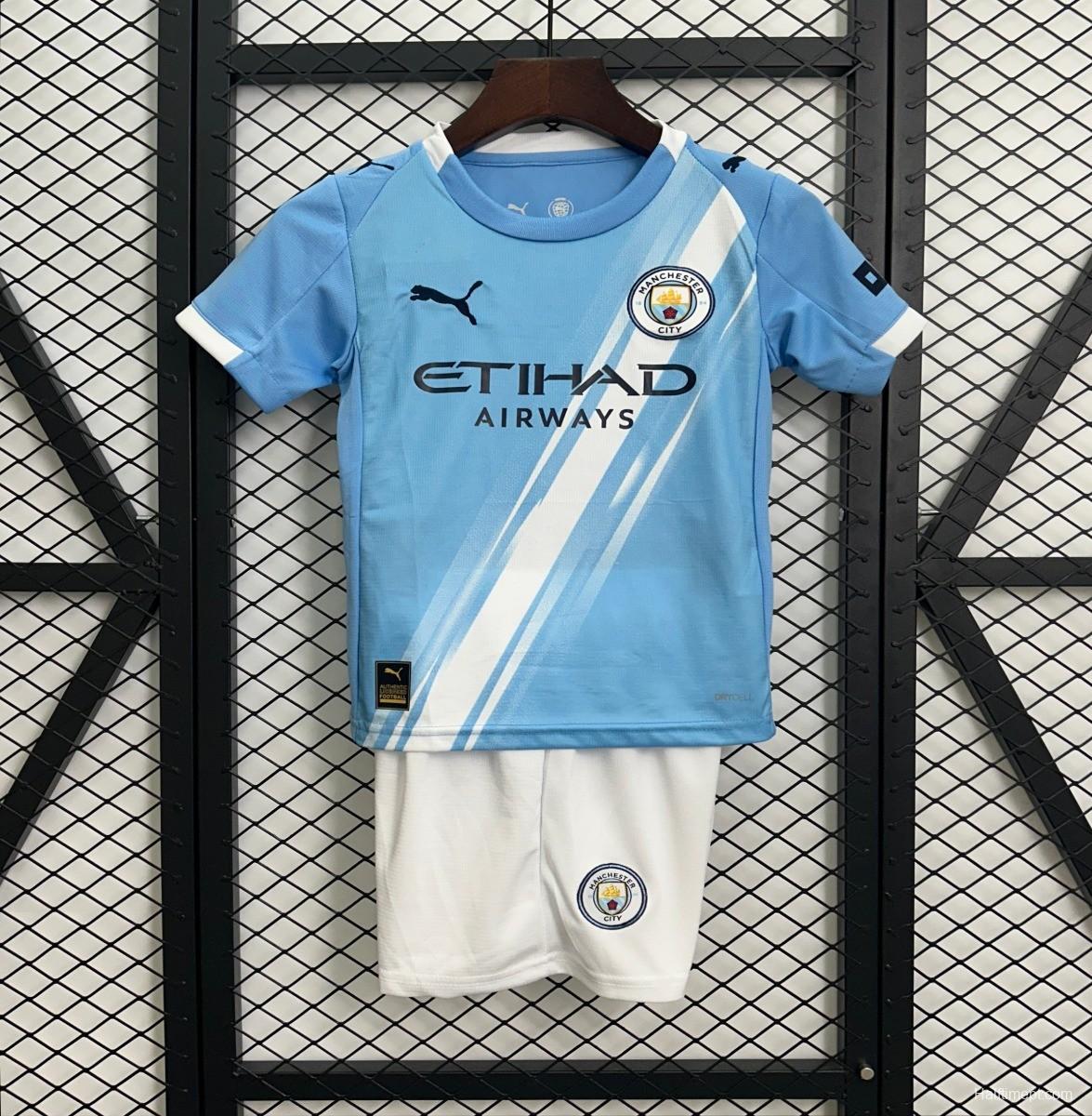 25/26 Kids Manchester City Home Size 16-28 Jersey