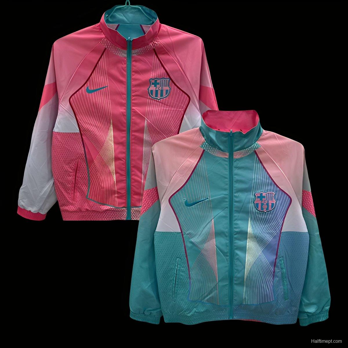25/26 Barcelona Pink/Blue Reversible Windbreaker