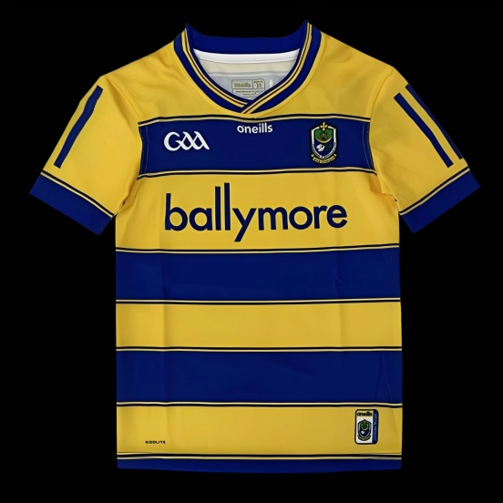 25/26 Kids Roscommon GAA Yellow with Blue Hoops Home Jersey