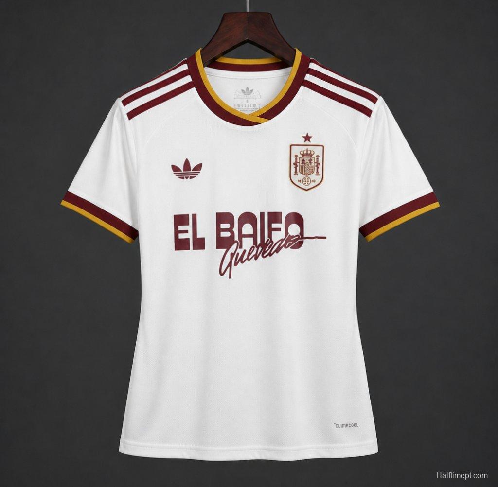 2026 Women Spain x Quevedo Away White Jersey