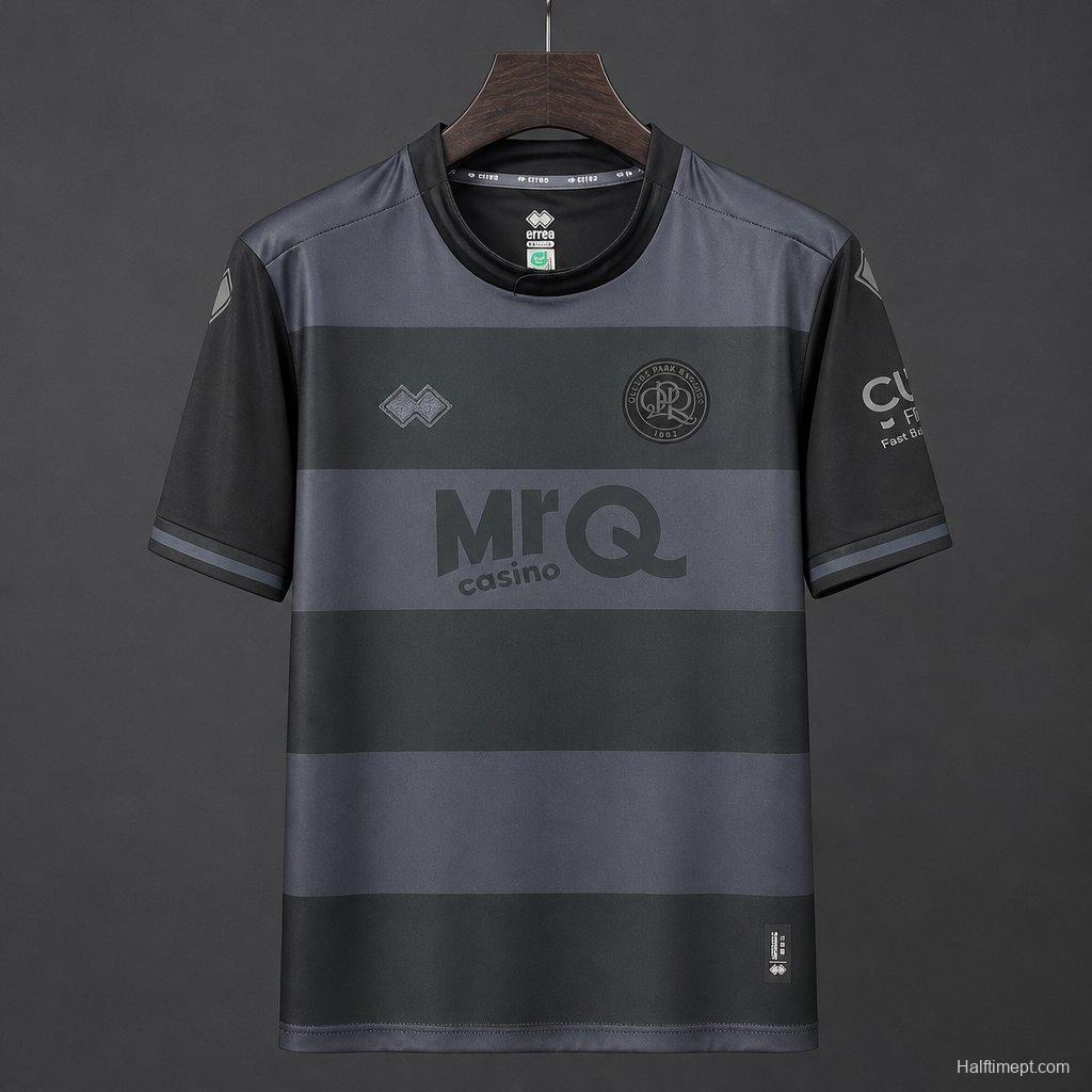 26/27 Queens Park Rangers Black & Dark Grey Stripes Third Jersey
