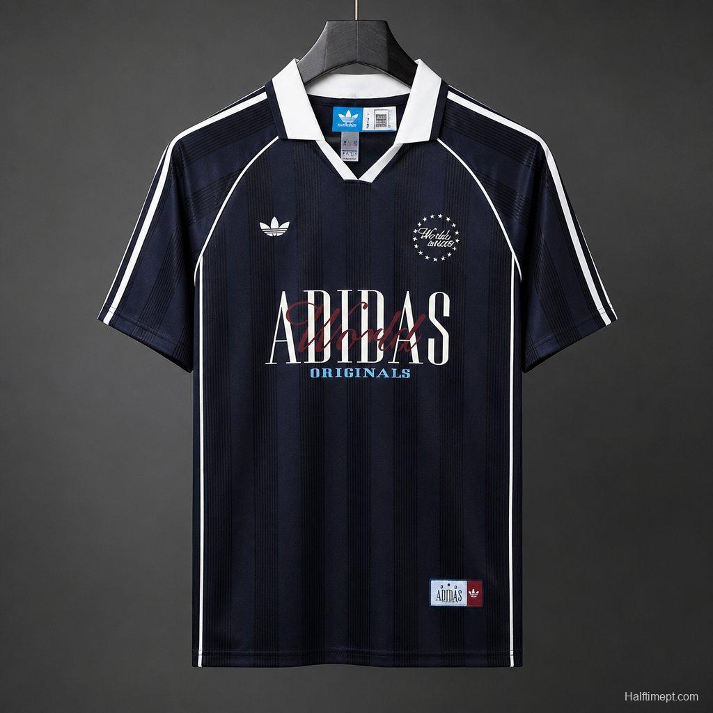 Adidas World Wide Version Polo Navy Blue Jersey