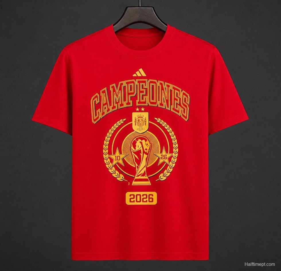2026 Spain World Cup Champion Red T-Shirt