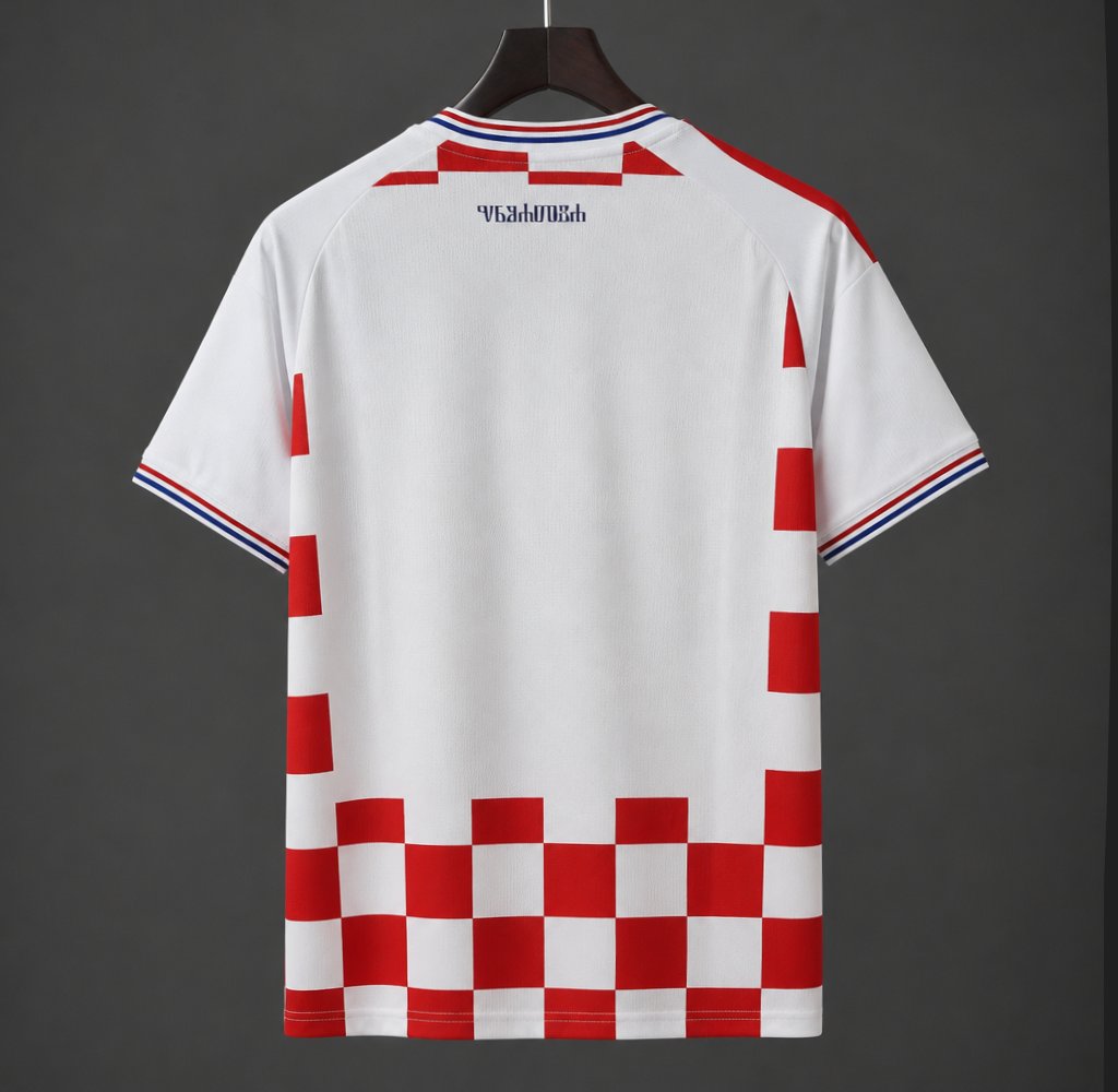 Player Version 2026 Croatia Home Red/White Checkered Jersey