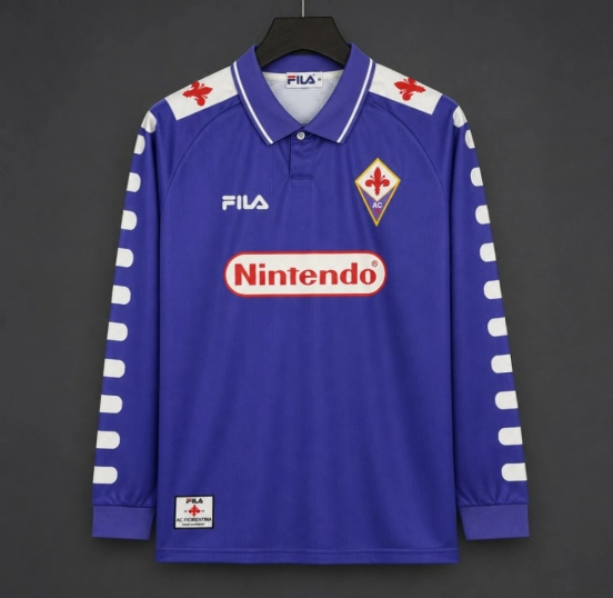 Retro 98/99 Fiorentina Home Long Sleeve Jersey