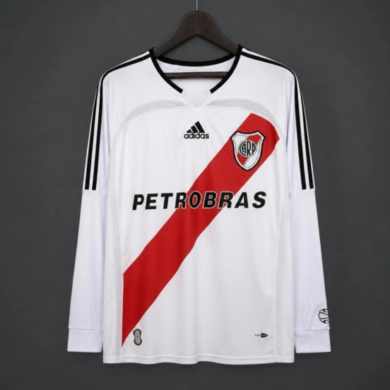 06/07 Retro Long Sleeve River Plate Home Jersey