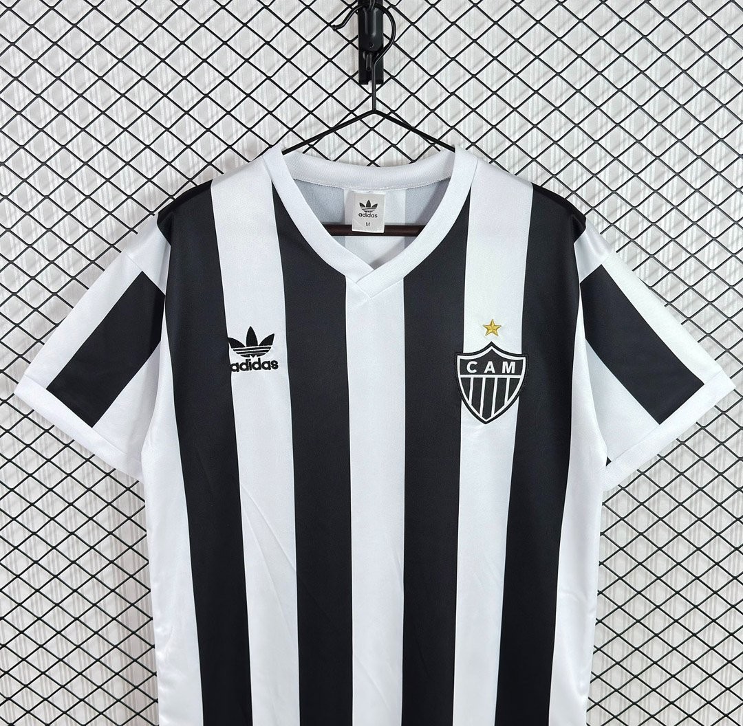 Retro 1983 Atletico Mineiro Home  Black/White Stripes Jersey